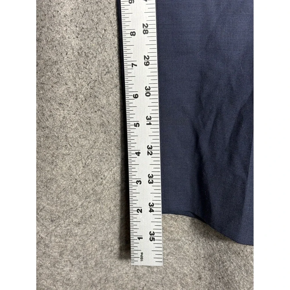 Banana Republic Slim Fit Navy Blue Stretch Wool Dress Pants Mens 32x34 Stain Res